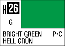 Vibrant Bright Green Swatch H26, showcasing energy and freshness in design.