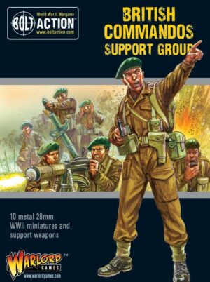 British Commandos Support Group set features elite soldiers in dynamic WWII combat.