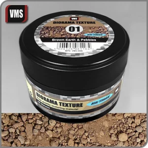 Brown Earth & Pebbles Diorama Texture by VMS for realistic model landscapes.