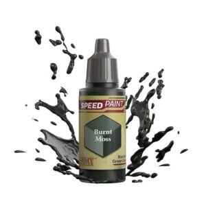Burnt Moss Speed Paint: Vibrant earthy color for quick and creative artistic expression.
