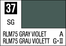 Gray Violet RLM75 color swatch card for design, showcasing muted gray and violet tones.