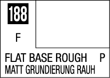 Matte textured finish 188 - Flat Base Rough, professional black-and-white label design.