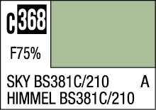 Soft muted green color swatch C368 at 75% opacity, versatile for design applications.