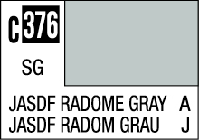 JASDF Radome Gray color reference chart with C376 code and English-German names.