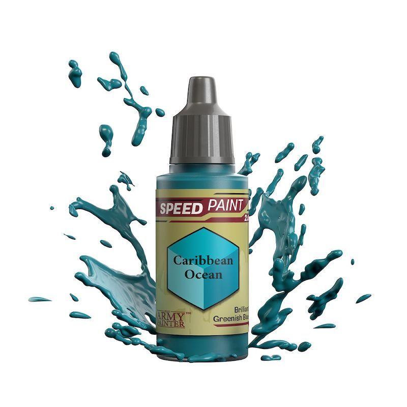 Vibrant Caribbean Ocean Speed Paint bottle, ideal for bold and expressive artistic creations.