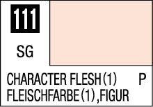 Light flesh tone color swatch 111 for character design, labeled with English and German descriptions.