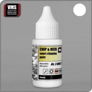 CHIP & NICK No. 5 White Smart Chipping Paint for realistic model effects.