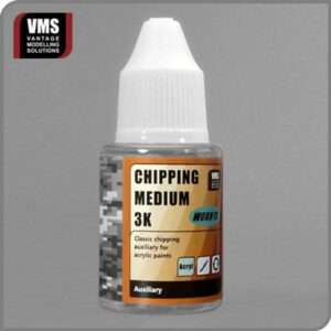 Chipping Medium 3K by VMS for realistic weathering effects on acrylic-painted models.