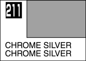 Minimalist Chrome Silver color swatch with identifier 211 clearly displayed for professional use.