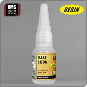 VMS Flexy 5K CA adhesive, ideal for resin models, offers precision and flexible bonding.
