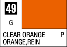 Vibrant clear orange color reference with code 49 for design and manufacturing use.