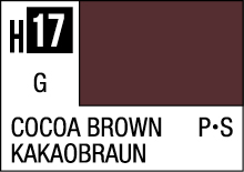 Cocoa Brown color swatch H17, a rich and warm earthy hue for design applications.