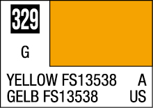 Vibrant yellow color sample card FS13538 with bilingual labeling for precise identification.