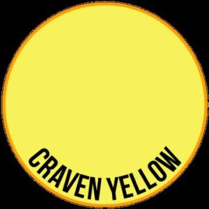 Vibrant yellow circle with bold CRAVEN YELLOW text; a dynamic blend of cheer and complexity.
