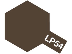 Modern dark brown hexagon with LP54 label for artistic product identification.