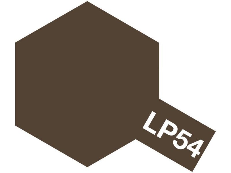 Modern dark brown hexagon with LP54 label for artistic product identification.