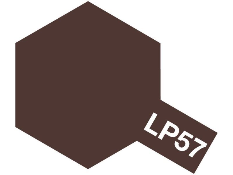Minimalist dark brown hexagon with LP57 label on contrasting background, showcasing earthy elegance.