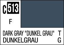 Dark Gray Color Sample - Dunkel Grau Shade with Reference Code C513 and F Classification.