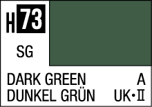 Dark Green H73 color swatch, symbolizing stability and nature, with multilingual labels.