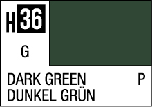 Dark green color swatch H36, nature-inspired shade with bilingual labels for versatile design use.