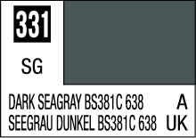 Dark Seagray color swatch BS381C 638, versatile dark gray for design and manufacturing.