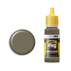 Muted earthy acrylic paint A.MIG-066 by MIG Productions for versatile model painting applications.