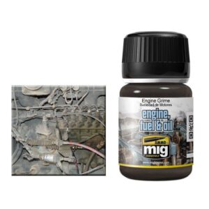 Realistic Engine Grime Paint for Model Detailing by AMMO by MIG. Enhance your scale models.