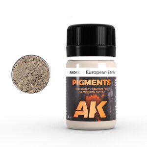 High-quality European Earth pigment for modelers, featuring smooth, earthy brown texture for realistic applications.