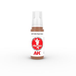 Field Drab model paint bottle with precise nozzle for detailed application and sleek design.
