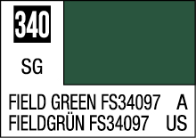 Field Green FS34097 Color Sample Card for Military and Outdoor Applications.