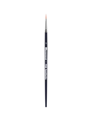 Precision paintbrush with fine-tip bristles for detailed artistry and comfortable grip.