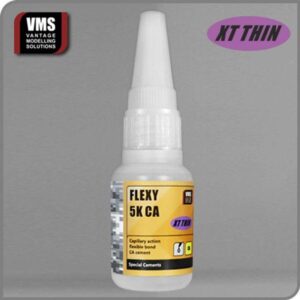 FLEXY 5K CA adhesive for precise application in modeling and crafting projects.