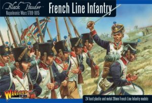 Dynamic French Line Infantry models capturing Napoleonic battle spirit and camaraderie in vibrant detail.