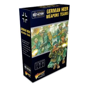 German Heer Weapons Teams expansion for Bolt Action, showcasing WWII soldiers in action.