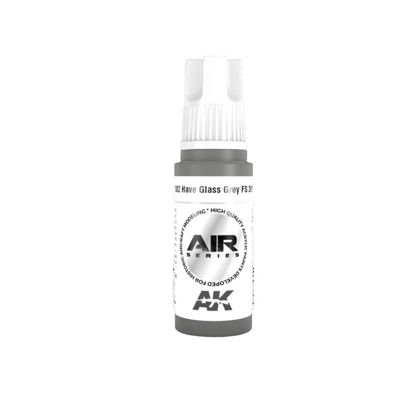 Compact Glass Grey paint by AK Interactive for precise airbrush application in model painting.
