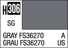 Medium gray color sample card H306 with bilingual identification for design use.