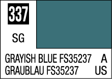 Grayish Blue Color Reference Card FS35237 for design and manufacturing applications.