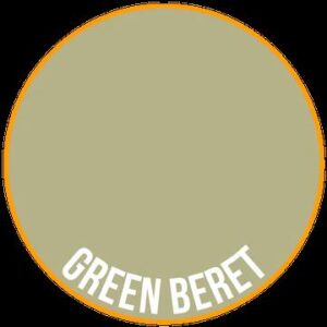 Minimalist Green Beret tribute design featuring a pale green circle and bold white text.