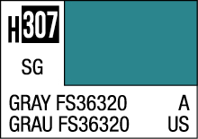 Muted teal color swatch H307, Gray FS36320, ideal for design and textiles.
