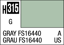 Pale green-gray color reference H315, labeled GRAY FS16440 in English and GRAU FS16440 in German.