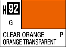 Vibrant clear orange color swatch H92 for design and artistic layering applications.