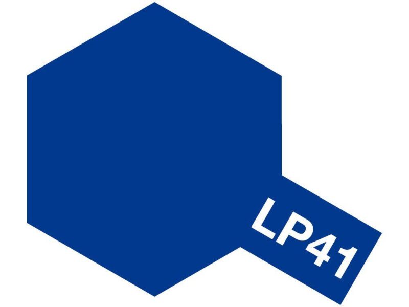 Blue hexagon with LP41 label, combining modern design and professionalism for branding.