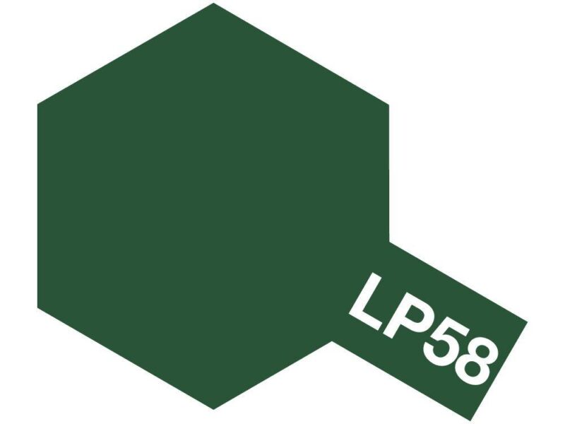 Elegant green hexagon with LP58 label, ideal for nature-inspired design and branding.