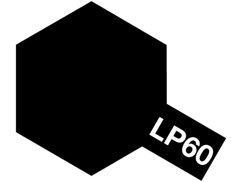 Minimalist black hexagon with LP60 label on white background, suggesting modern design and interpretation.