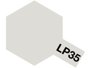 Sleek gray hexagon with LP35 label on a minimalistic background for modern design.