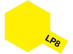 Vibrant yellow hexagon with LP8 label for branding and identification purposes.