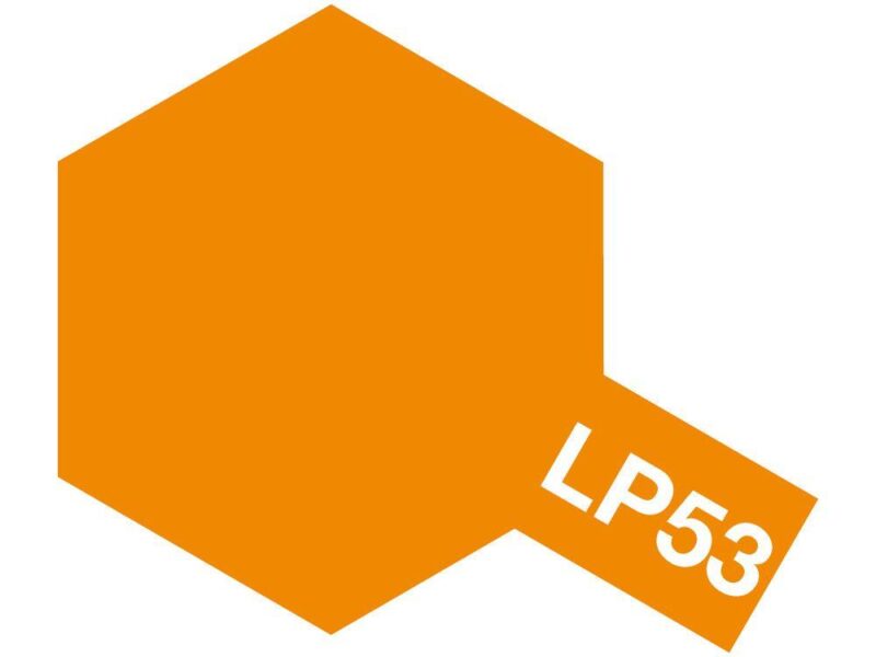 Vibrant orange hexagon with LP53 label, showcasing modern design and creativity.