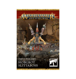 Hobgrot Slittaboss miniature from Warhammer Age of Sigmar with detailed armor and weaponry.