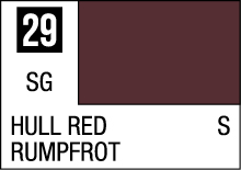Hull Red color swatch 29, showcasing a warm reddish-brown hue for design applications.
