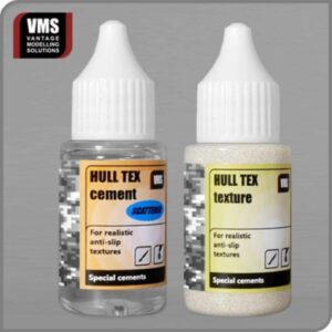 VMS Hull Tex products for enhancing model realism with anti-slip cement and textured detail.